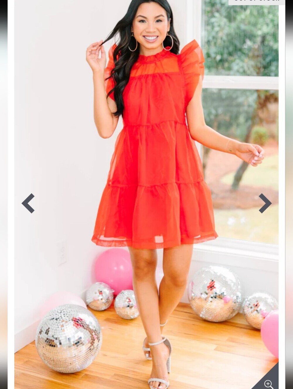 Shop The Mint Keep Watch Red Ruffle Dress